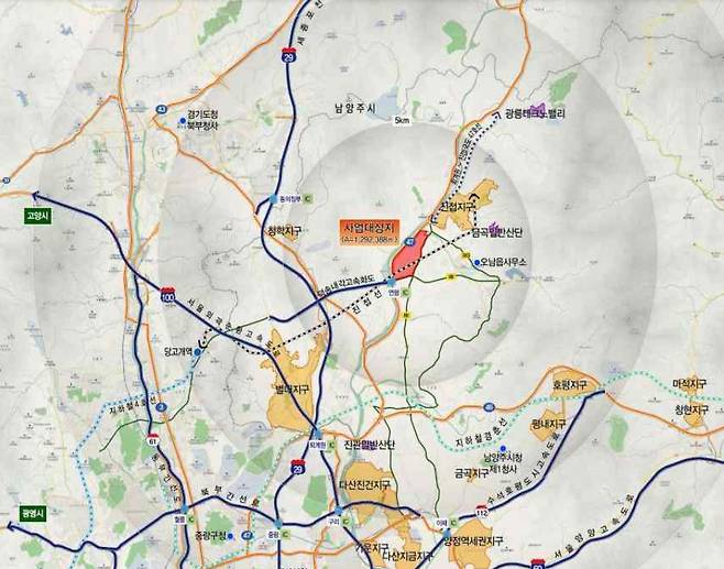 남양주 진접2지구 위치 /사진=한국토지주택공사