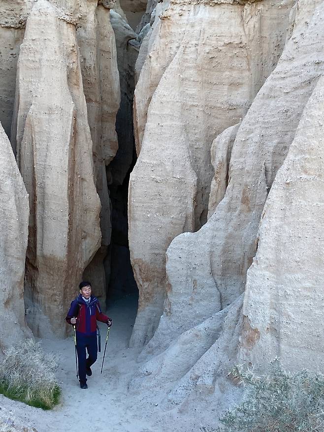 햇볕을 피해 이른 새벽 트레킹에 나섰다. 미로 찾기와 비슷한 사막 트레킹은 색다른 즐거움이었다.