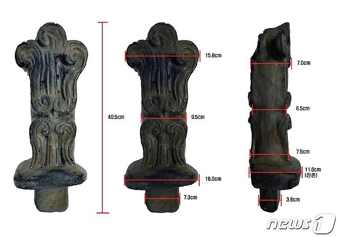 충남 태안군 남면 양잠리 청포대 갯벌 일대에서 출토된 검파. (국립해양문화재연구소 제공)© 뉴스1