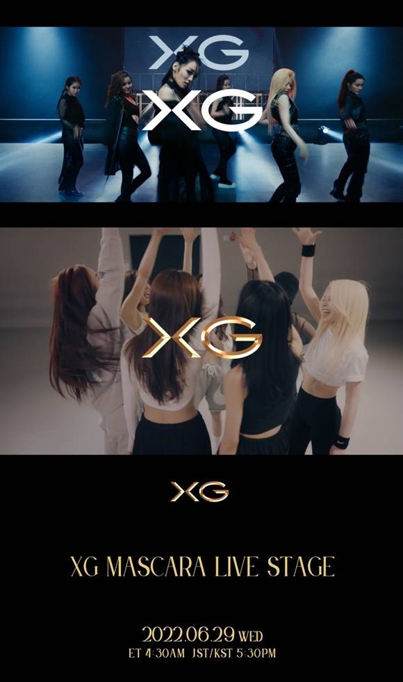걸그룹 엑스지가 29일 신곡 'MASCARA'를 발표하고, 데뷔 처음으로 라이브 스테이지를 공개한다. /XGALX 제공