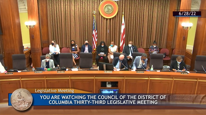 워싱턴 D.C 의회 김치의날 제정결의안 통과 모습