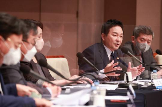 원희룡 국토교통부 장관이 29일 서울 프레스센터에서 열린 관훈토론회에서 발언하고 있다. 사진=국토부 제공