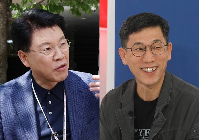 국민의힘 장제원 의원(왼쪽 사진)과 진중권 전 동양대학교 교수. 뉴시스, 국회사진기자단