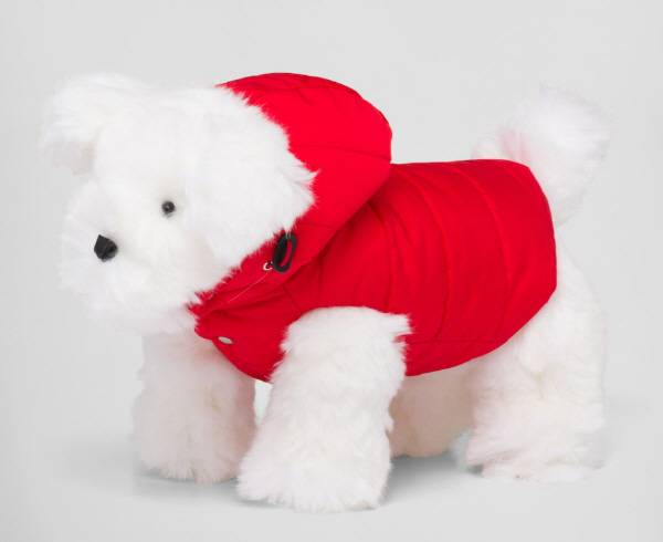 반려견용 후드식 나일론 패딩 코트. [사진 출처 = 프라다 홈페이지]