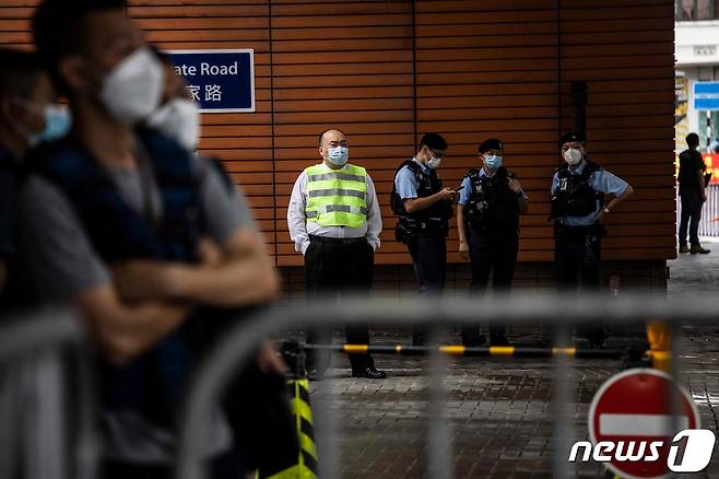 당국의 시 주석 방문 관련 언론 보도를 엄격 제한하고 기념식 행사 취재도 불허했다. © AFP=뉴스1 © News1 정윤영 기자