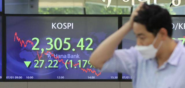 1일 서울 중구 하나은행 딜링룸. 뉴시스