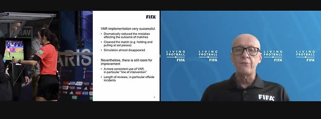 브리핑하는 콜리나 위원장 [FIFA 제공. 재판매 및 DB 금지]