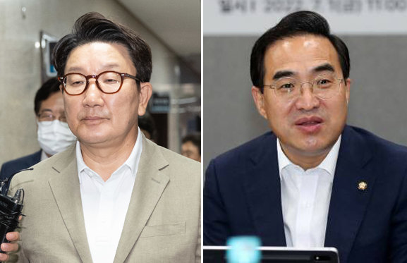국민의힘 권성동 원내대표(왼쪽)와 민주당 박홍근 원내대표. 사진공동취재단