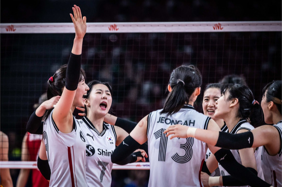 한국 여자배구 대표팀. [사진=국제배구연맹(FIVB)]