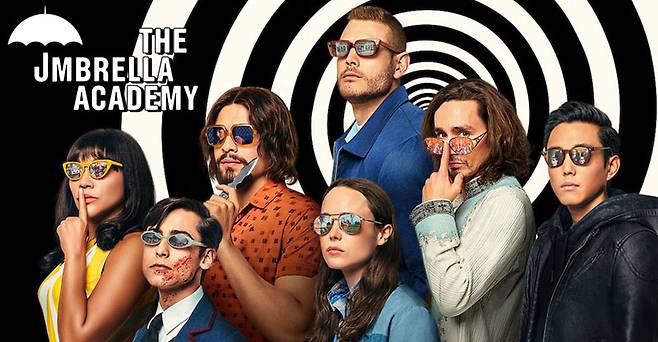 ▲ 넷플릭스 드라마 '엄브렐러 아카데미' 포스터.