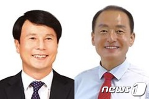 9대 대전시의회 전반기 의장 후보로 등록한 국민의힘 이상래 의원과 박종선 의원.© 뉴스1
