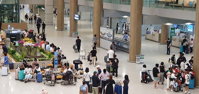 7일 인천국제공항 제1여객터미널 1층 입국장. [지홍구 기자]