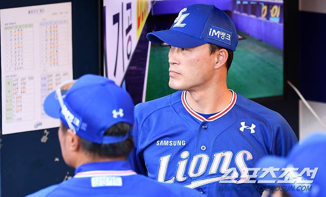 2022 KBO리그 NC 다이노스와 삼성 라이온즈의 경기가 1일 창원NC파크에서 열린다. 이날 경기는 그라운드 사정으로 취소됐다. 삼성 허삼영 감독이 아쉬워하고 있다. 창원=박재만 기자 pjm@sportschosun.com/2022.07.01/
