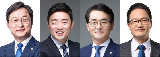 당대표 출마를 선언한 더불어민주당 97그룹 내 강병원, 강훈식, 박용진, 박주민 의원.