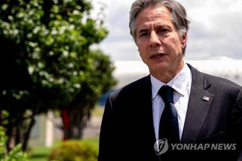 아베 조문 위해 일본 방문한 블링컨 미 국무장관 [로이터=연합뉴스 자료사진]