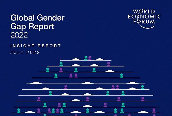 세계경제포럼(WEF)의 2022 젠더 격차 보고서 WEF 홈페이지 게시 보고서 캡쳐