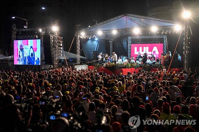 룰라 전 대통령 유세  [AFP 연합뉴스 자료사진. 재판매 및 DB 금지]