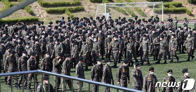 충남 논산 육군훈련소 훈련병. 2022.5.27/뉴스1 © News1 김기남 기자