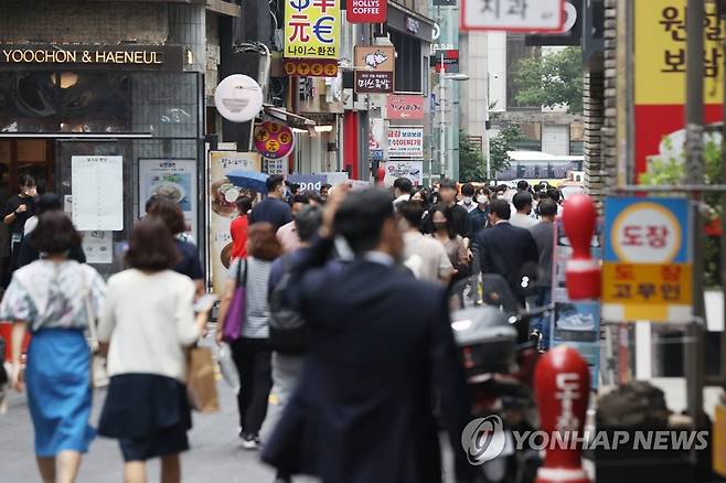 서울의 한 식당가 [연합뉴스 자료사진]