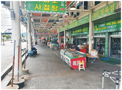 18일 수도권 최대 개고기 유통단지인 경기 성남시 모란시장 일대가 한산한 모습을 보이고 있다.