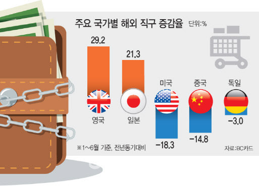 주요 국가별 해외 직구 증감율[이데일리 문승용 기자]