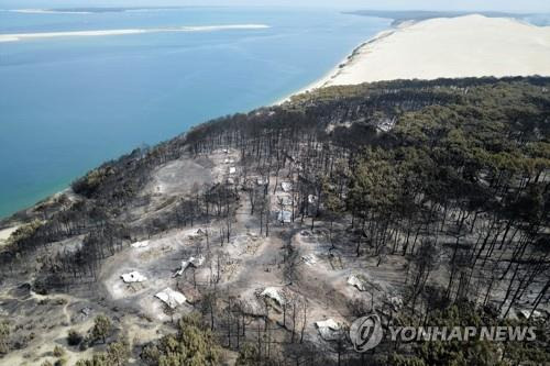 산불로 망가진 프랑스 지롱드의 산림 [AFP=연합뉴스. 지롱드 소방당국 제공. 재판매 및 DB 금지]