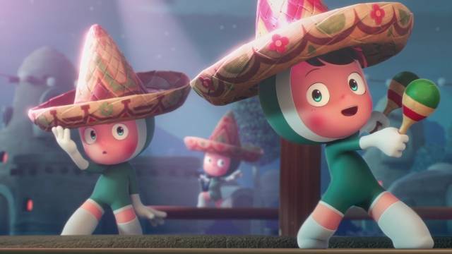 유미의 사랑 세포를 환영하는 파티를 열고 있는 바비의 세포들. 티빙 제공