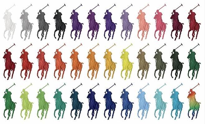 폴로 랄프로렌 색상별 로고.