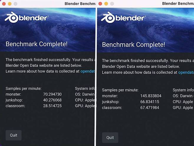 프로세서 자체의 성능은 보급형 데스크톱과 맞먹는 수준으로 확인된다. 출처=IT동아