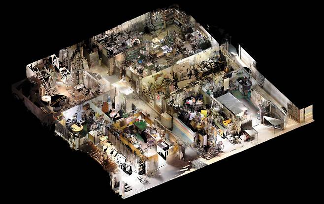 청계천 일대 공장 디지털 복원 과정 이미지. 청계천 일대 도심제조업 기록화 사업. 테크캡슐 제공