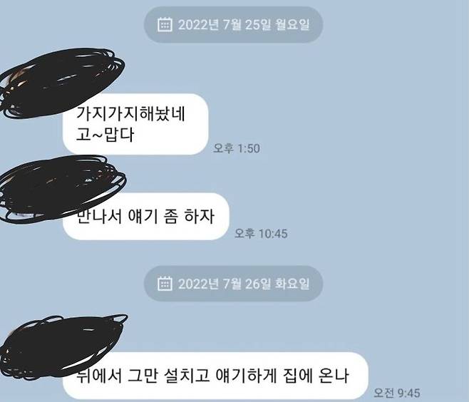 대구 30대 기간제 여교사가 사건이 보도되자 남편에게 보낸 메시지. /온라인 커뮤니티