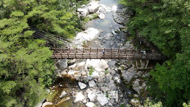 대장경테마파크에서 해인사까지 홍류동계곡을 따라 이어진 해인사 소리길