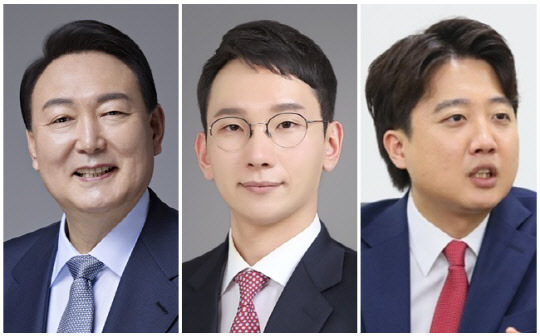 (왼쪽부터) 윤석열 대통령, 박민영 국민의힘 대변인, 이준석 국민의힘 대표. <국민의힘 제공, 박민영 대변인 제공, 연합뉴스>