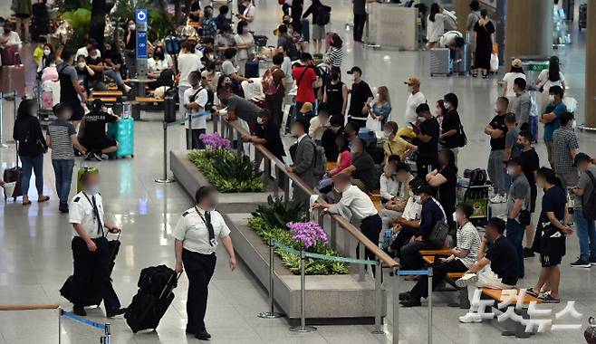 인천공항 1터미널 입국장 모습. 인천공항=황진환 기자