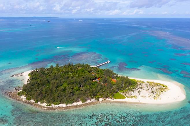 하늘에서 본 마나가하섬 [사진/성연재 기자]