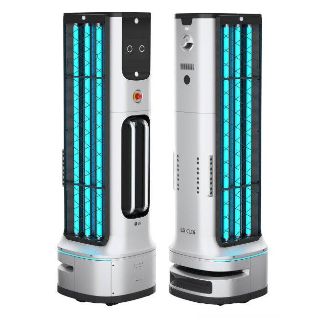 LG전자가 비대면 방역 서비스를 위해 개발한 ‘클로이 UV-C’. [LG전자]