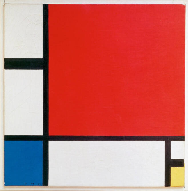 피에트 몬드리안, 빨강, 파랑, 노랑의 구성, 1930