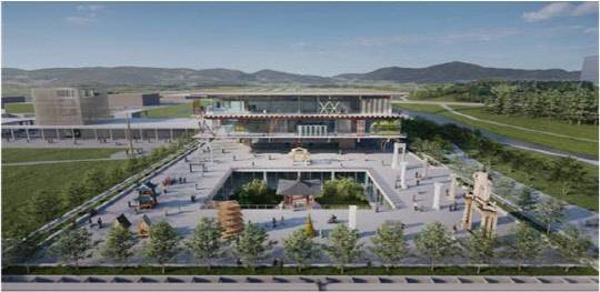 국토교통부는 2025년 세종시에 문여는 국립도시건축박물관의 전시공간 설계와 전시물 제작 등을 담달할 사업자로 시공테크를 선정했다고 8일 밝혔다. 국립도시건축박물관 예상 조감도 <국토교통부>