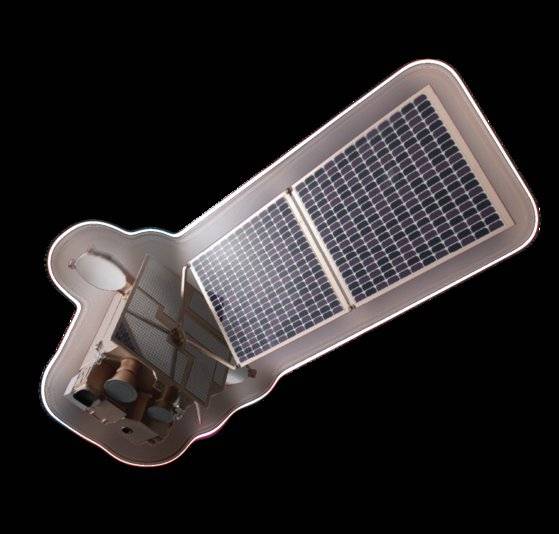 2010년 6월 발사된 대한민국 최초 정지궤도 기상위성인 ‘천리안위성 1호’. 태풍 분석, 집중호우, 육상과 해상의 안개 탐지 등 위험기상 조기 대응과 예보정확도 향상에 기여했다.