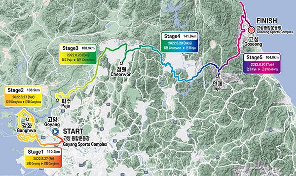 ‘뚜르 드 디엠지’ 전체 지도.