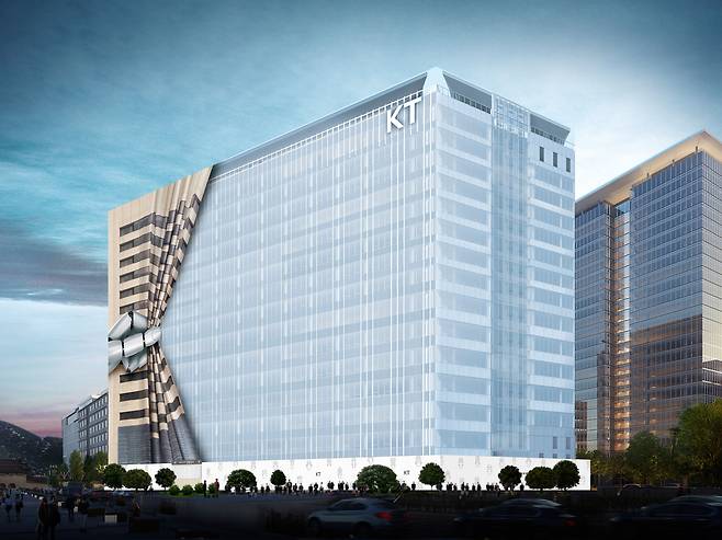 리모델링 중인 서울 종로구 광화문 KT 웨스트(WEST) 사옥 조감도. /KT