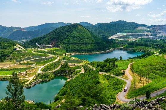 두미르 전망대에서 본 무릉별유천지.