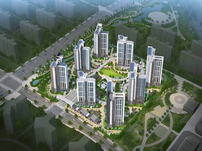 호반써밋 스카이센트럴 2차 조감도. 호반건설