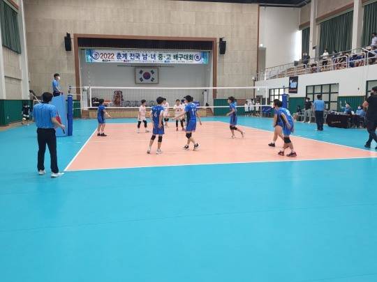 12일 인창중-대전 남성중 경기. [한국중고배구연맹 제공]
