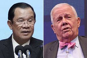 훈센 캄보디아 총리(왼쪽), 짐 로저스 회장