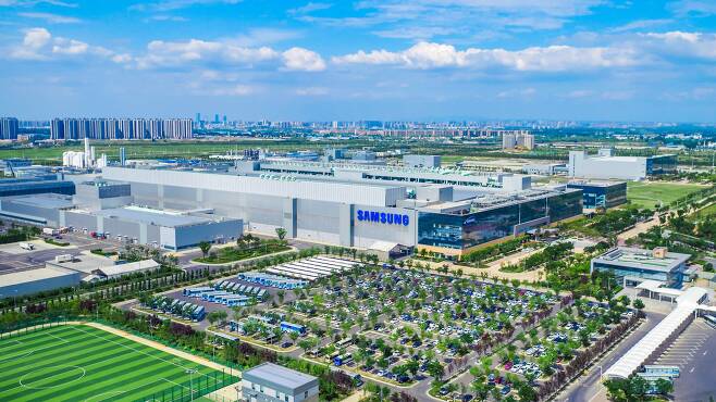 삼성전자의 중국 시안 낸드플래시 공장 조감도. 삼성은 낸드플래시 생산량의 약 40%를 이 공장에서 생산한다./삼성전자