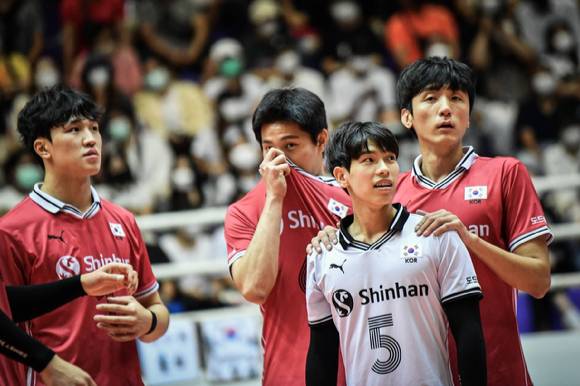 한국 남자배구 대표팀. [사진=아시아배구연맹(AVC)]