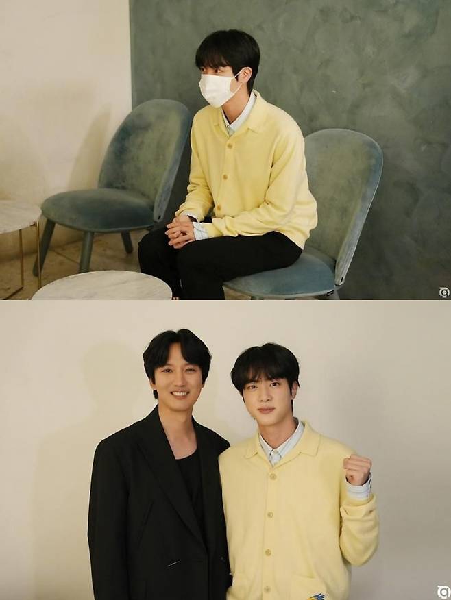 방탄소년단 진, 드디어 김남길과 투샷 "남신들의 만남"
