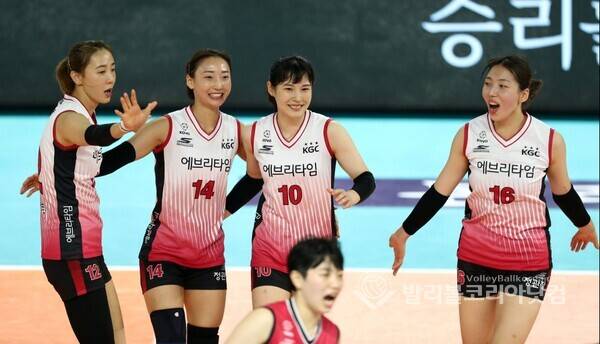 KGC인삼공사 선수들 환호.