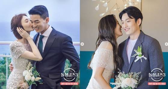 '돌싱글즈3'의 커플들이 신혼여행에 앞서 웨딩 화보를 촬영했다.